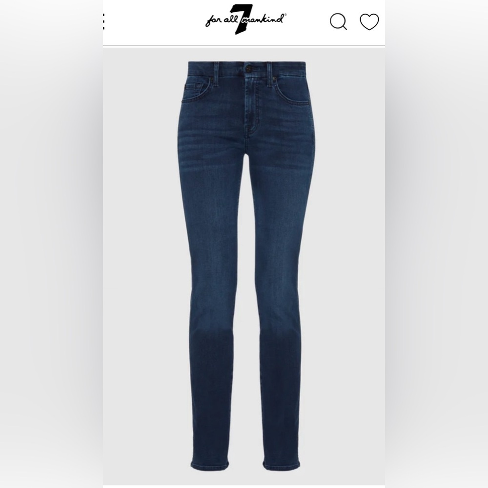 7 For All Mankind Bl(air) Dark Blue Straight Jeans